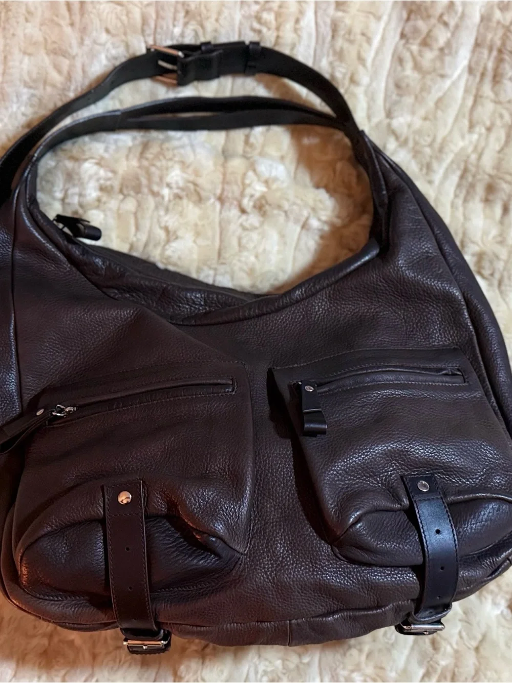Brown Furla Hobo Bag Vintage